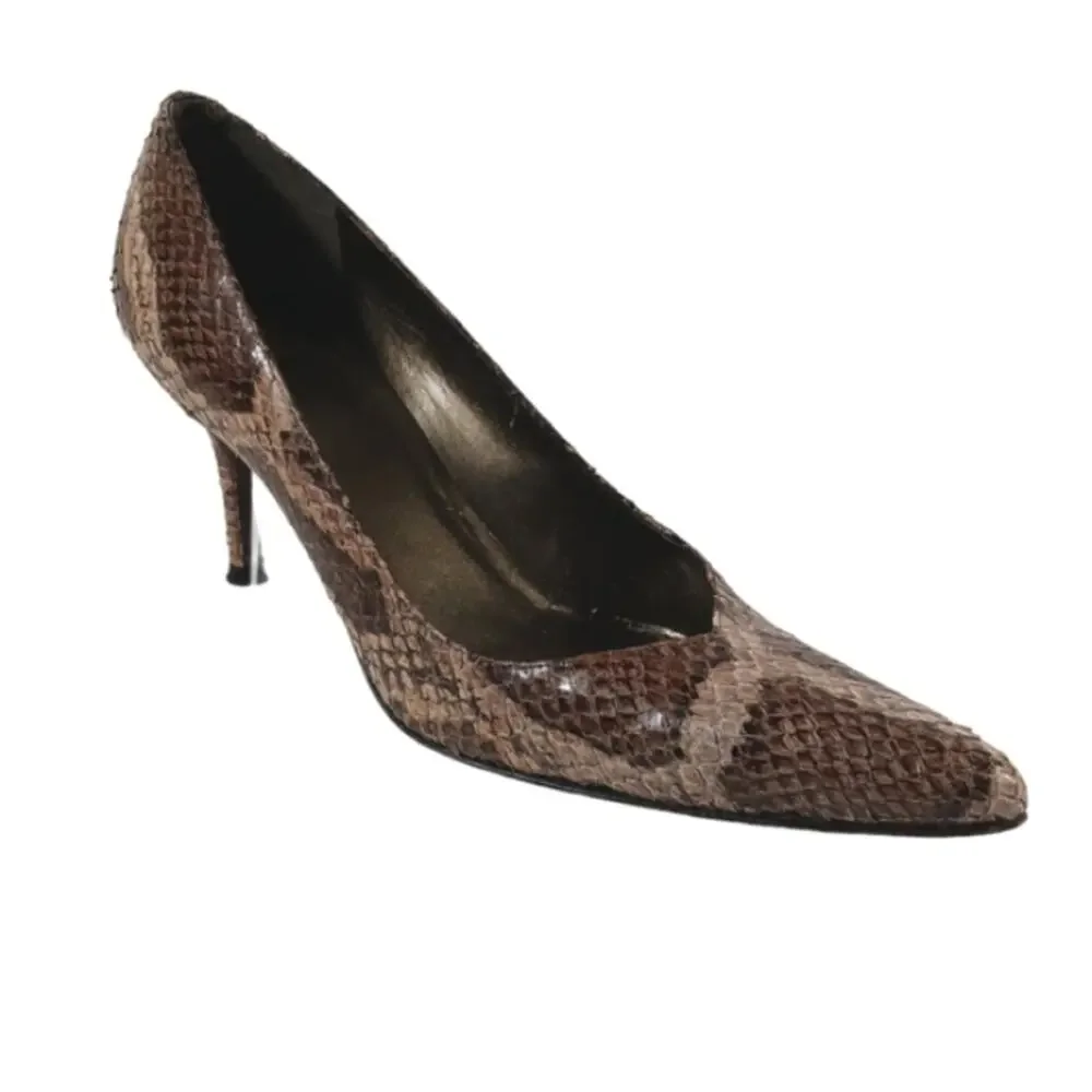 Stuart Weitzman Snakeskin Pumps GUC $399 size 7.5N    S2659